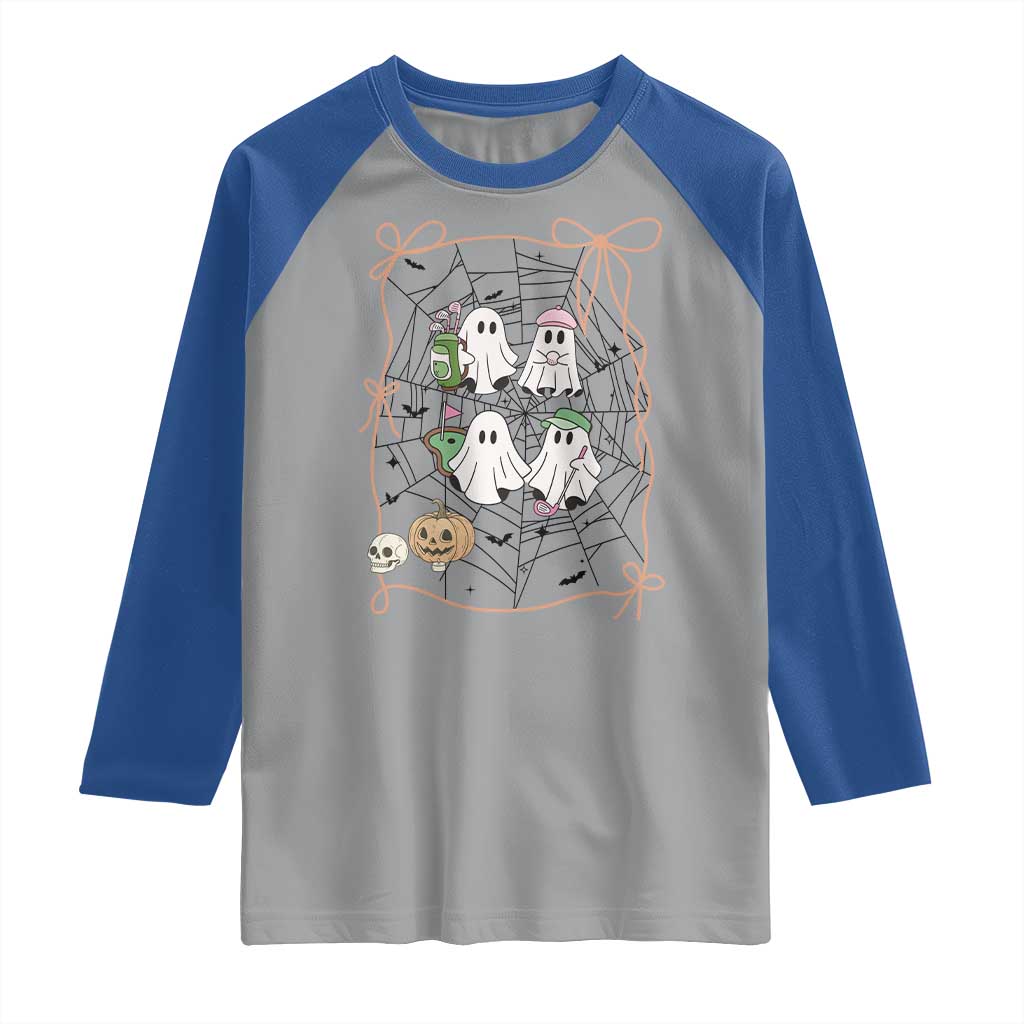 Funny Halloween Raglan Shirt Ghost Golf Gift for Women - Wonder Print Shop