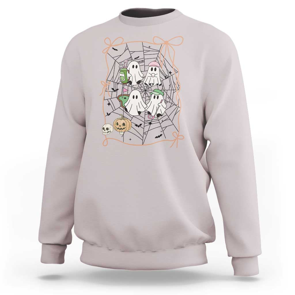 Funny Halloween Sweatshirt Ghost Golf Gift for Women - Wonder Print Shop