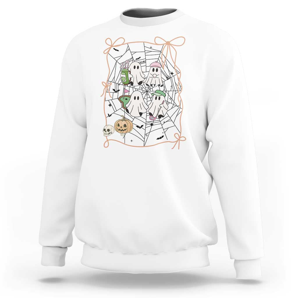 Funny Halloween Sweatshirt Ghost Golf Gift for Women - Wonder Print Shop