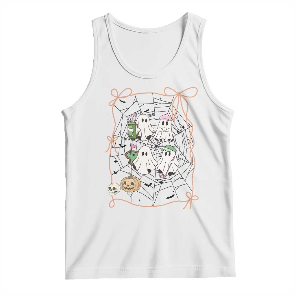 Funny Halloween Tank Top Ghost Golf Gift for Women - Wonder Print Shop