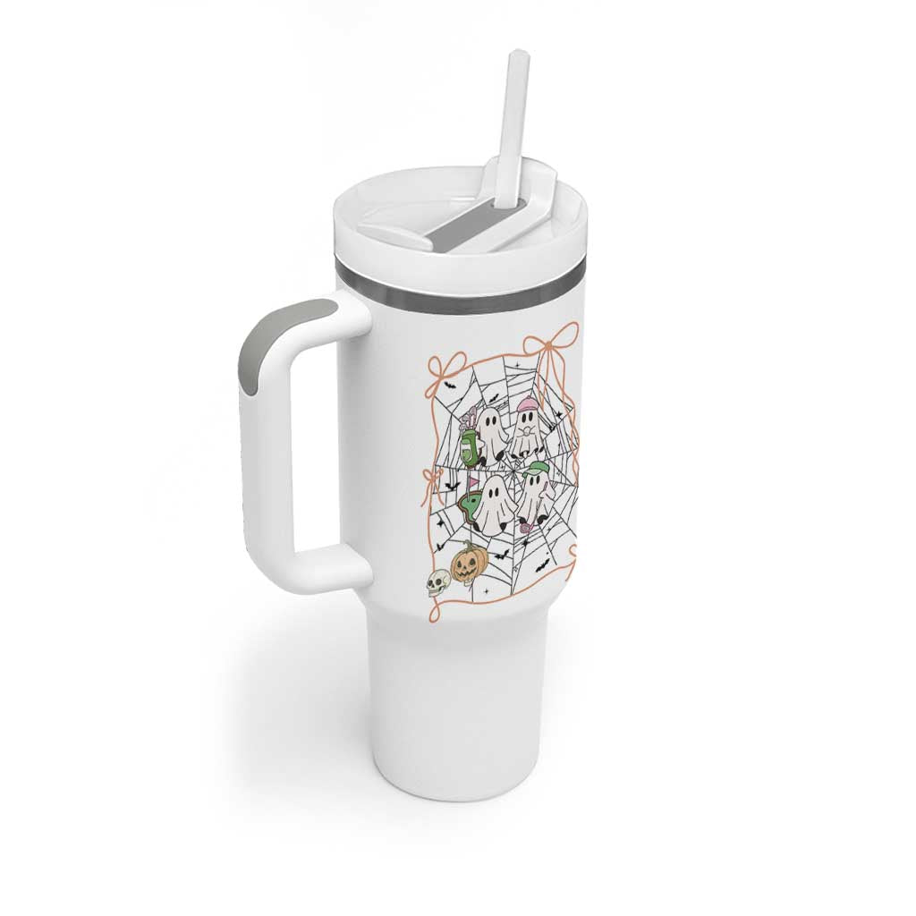 Funny Halloween Tumbler With Handle Ghost Golf Gift for Women