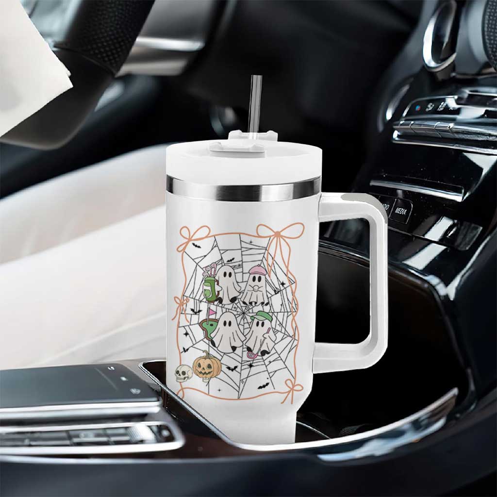 Funny Halloween Tumbler With Handle Ghost Golf Gift for Women