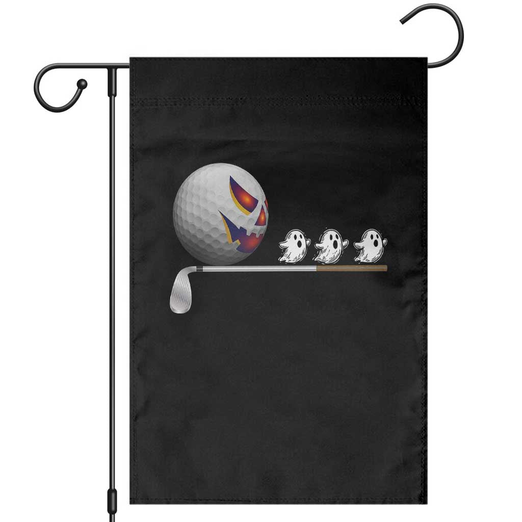 Funny Halloween Golf Pumpkin Chasing Ghost Gift Garden Flag - Wonder Print Shop