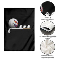 Funny Halloween Golf Pumpkin Chasing Ghost Gift Garden Flag - Wonder Print Shop