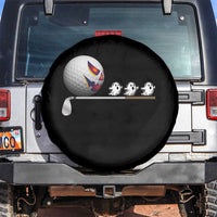Funny Halloween Golf Pumpkin Chasing Ghost Gift Spare Tire Cover - Wonder Print Shop