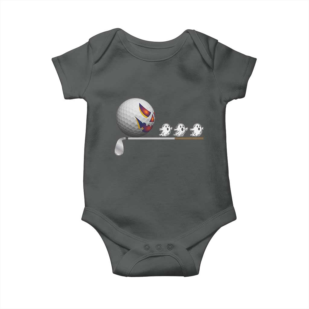 Funny Halloween Golf Pumpkin Chasing Ghost Gift Baby Onesie - Wonder Print Shop