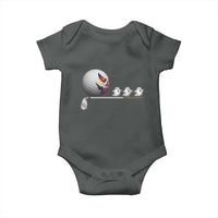 Funny Halloween Golf Pumpkin Chasing Ghost Gift Baby Onesie - Wonder Print Shop