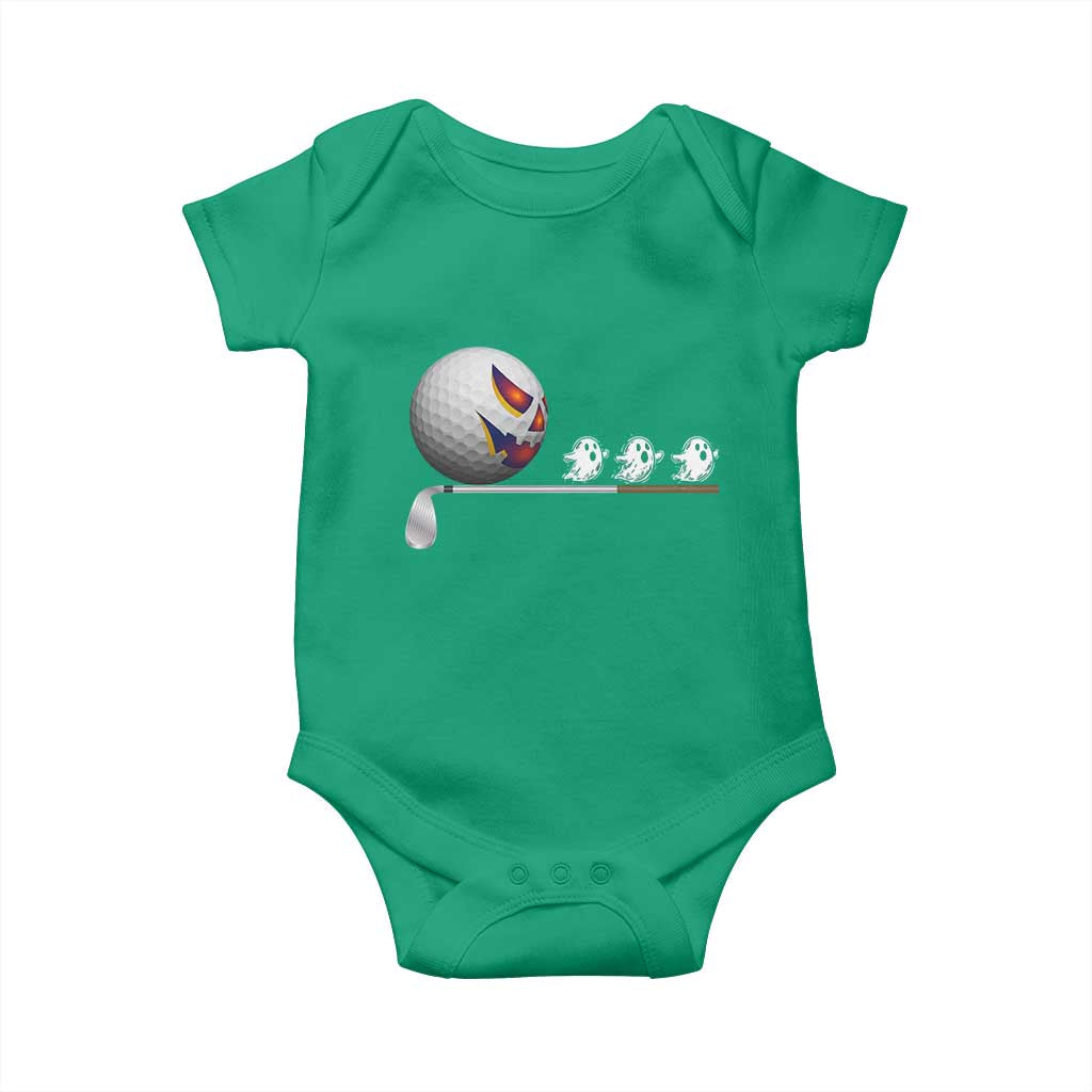 Funny Halloween Golf Pumpkin Chasing Ghost Gift Baby Onesie - Wonder Print Shop