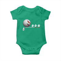 Funny Halloween Golf Pumpkin Chasing Ghost Gift Baby Onesie - Wonder Print Shop
