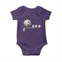 Funny Halloween Golf Pumpkin Chasing Ghost Gift Baby Onesie - Wonder Print Shop