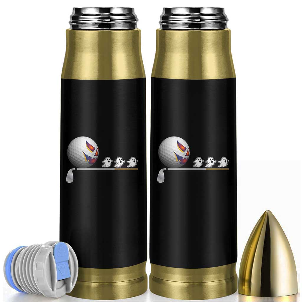 Funny Halloween Golf Pumpkin Chasing Ghost Gift Bullet Tumbler