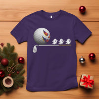Funny Halloween Golf Pumpkin Chasing Ghost Gift T Shirt - Wonder Print Shop