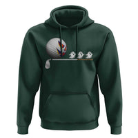 Funny Halloween Golf Pumpkin Chasing Ghost Gift Hoodie - Wonder Print Shop