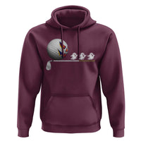 Funny Halloween Golf Pumpkin Chasing Ghost Gift Hoodie - Wonder Print Shop