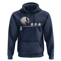 Funny Halloween Golf Pumpkin Chasing Ghost Gift Hoodie - Wonder Print Shop