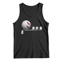 Funny Halloween Golf Pumpkin Chasing Ghost Gift Tank Top - Wonder Print Shop