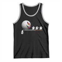 Funny Halloween Golf Pumpkin Chasing Ghost Gift Tank Top - Wonder Print Shop