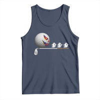 Funny Halloween Golf Pumpkin Chasing Ghost Gift Tank Top - Wonder Print Shop