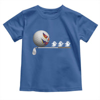 Funny Halloween Golf Pumpkin Chasing Ghost Gift Toddler T Shirt - Wonder Print Shop