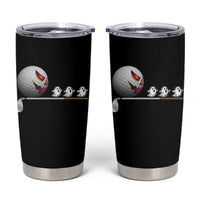 Funny Halloween Golf Pumpkin Chasing Ghost Gift Tumbler Cup
