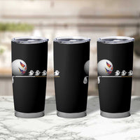 Funny Halloween Golf Pumpkin Chasing Ghost Gift Tumbler Cup