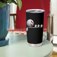 Funny Halloween Golf Pumpkin Chasing Ghost Gift Tumbler Cup