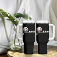 Funny Halloween Golf Pumpkin Chasing Ghost Gift Tumbler With Handle