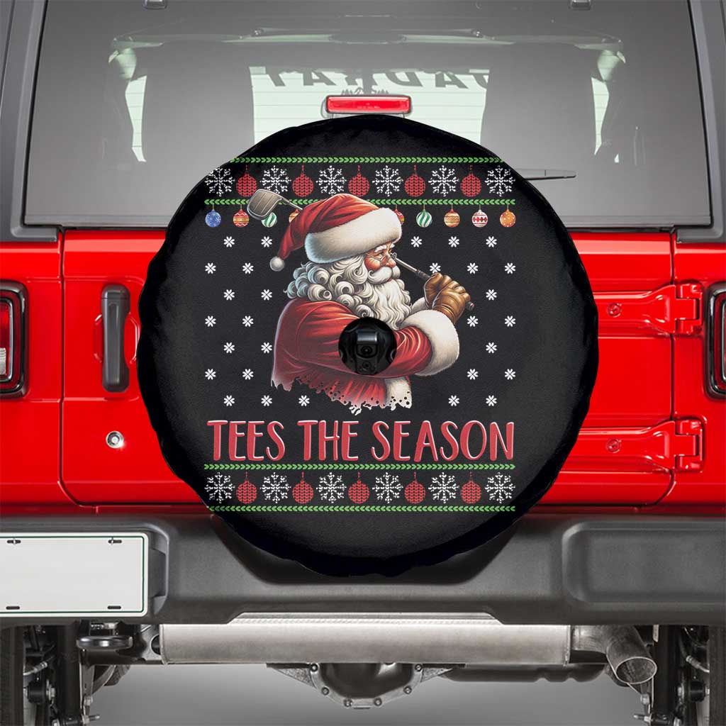 Funny Golf Holiday Gift Spare Tire Cover Tees The Season Ugly Sweater - Wonder Print Shop