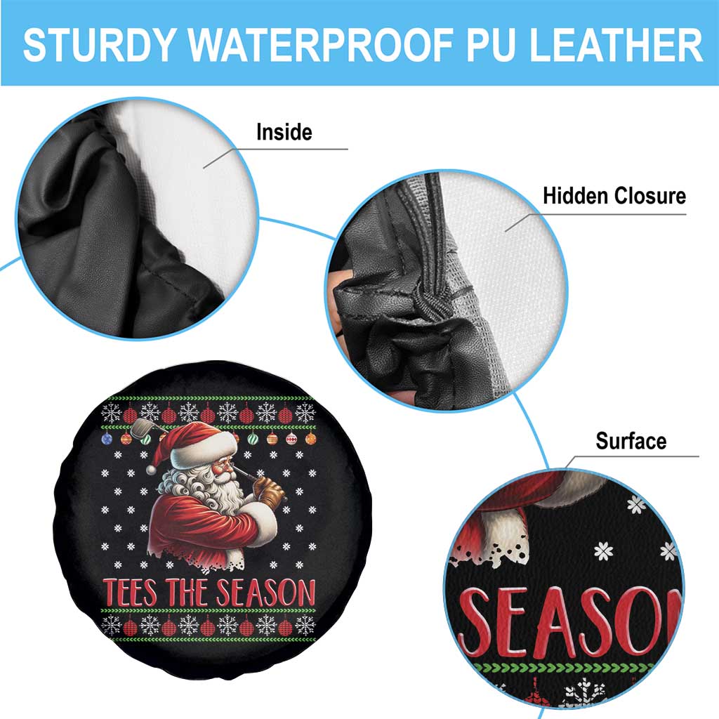 Funny Golf Holiday Gift Spare Tire Cover Tees The Season Ugly Sweater - Wonder Print Shop