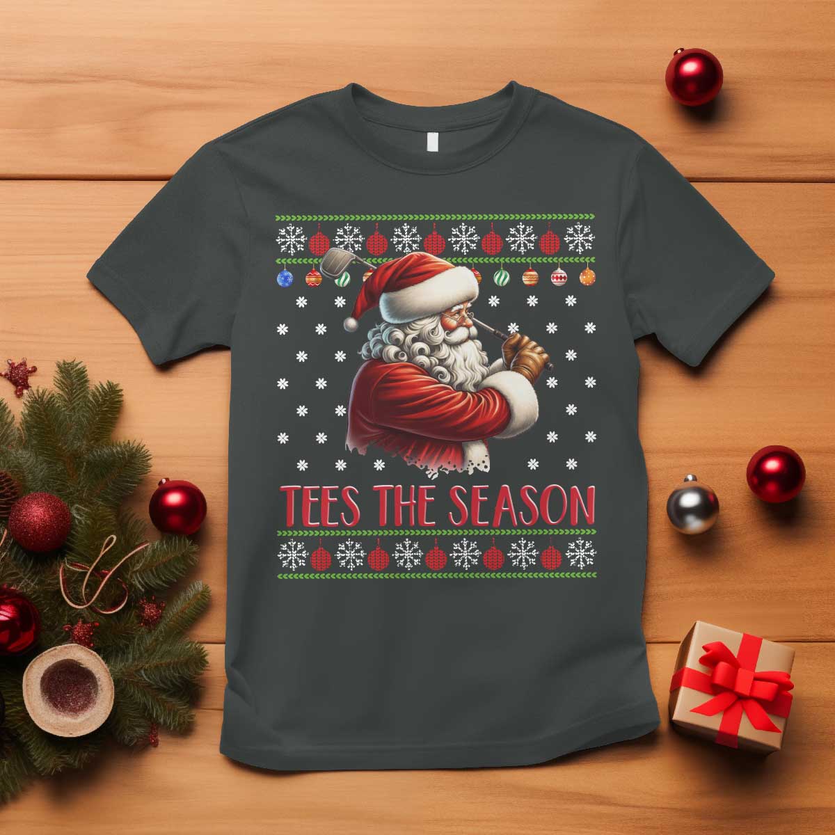 Funny Golf Holiday Gift T Shirt Tees The Season Ugly Sweater - Wonder Print Shop
