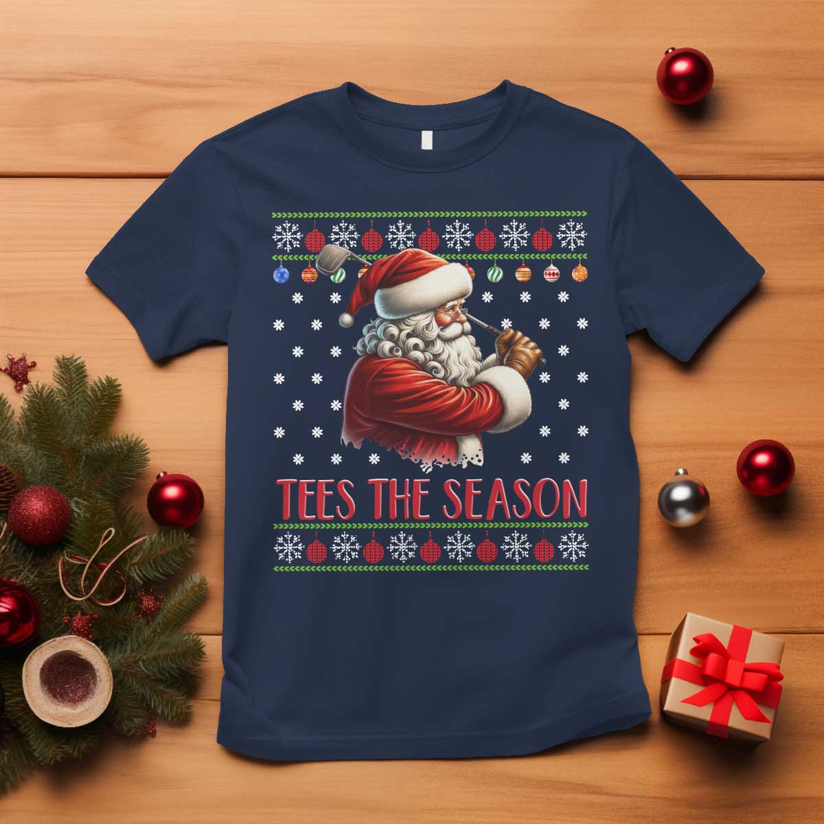 Funny Golf Holiday Gift T Shirt Tees The Season Ugly Sweater - Wonder Print Shop