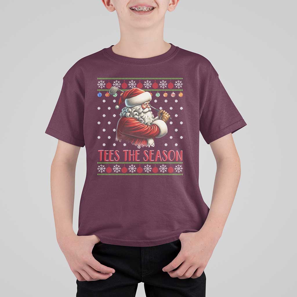 Funny Golf Holiday Gift T Shirt For Kid Tees The Season Ugly Sweater - Wonder Print Shop