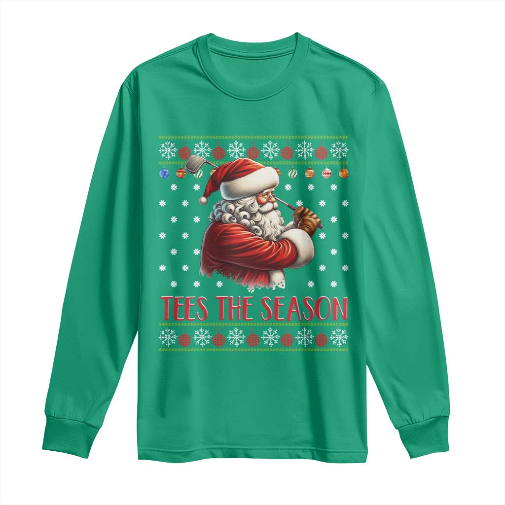 Funny Golf Holiday Gift Long Sleeve Shirt Tees The Season Ugly Sweater - Wonder Print Shop