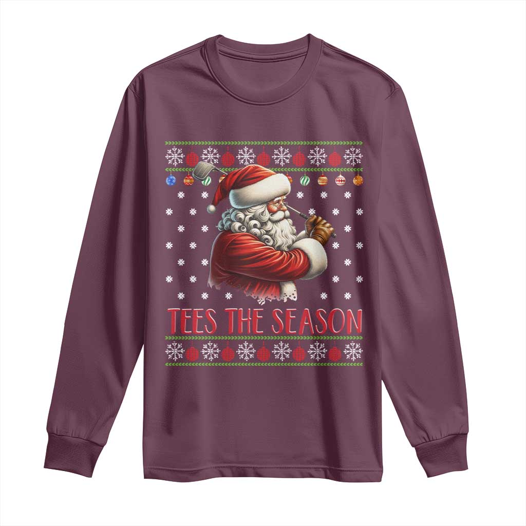 Funny Golf Holiday Gift Long Sleeve Shirt Tees The Season Ugly Sweater - Wonder Print Shop