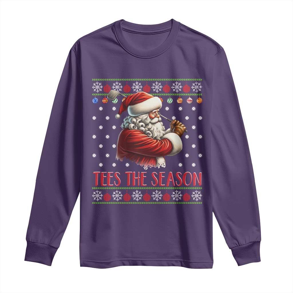 Funny Golf Holiday Gift Long Sleeve Shirt Tees The Season Ugly Sweater - Wonder Print Shop