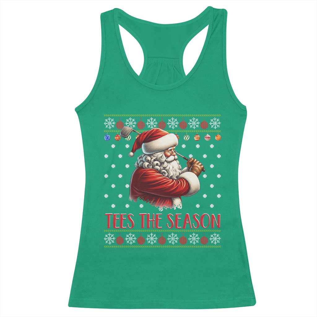 Funny Golf Holiday Gift Racerback Tank Top Tees The Season Ugly Sweater - Wonder Print Shop