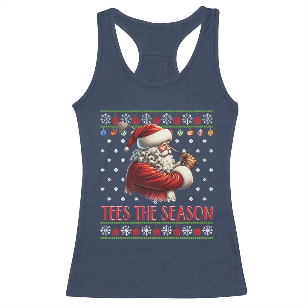 Funny Golf Holiday Gift Racerback Tank Top Tees The Season Ugly Sweater - Wonder Print Shop