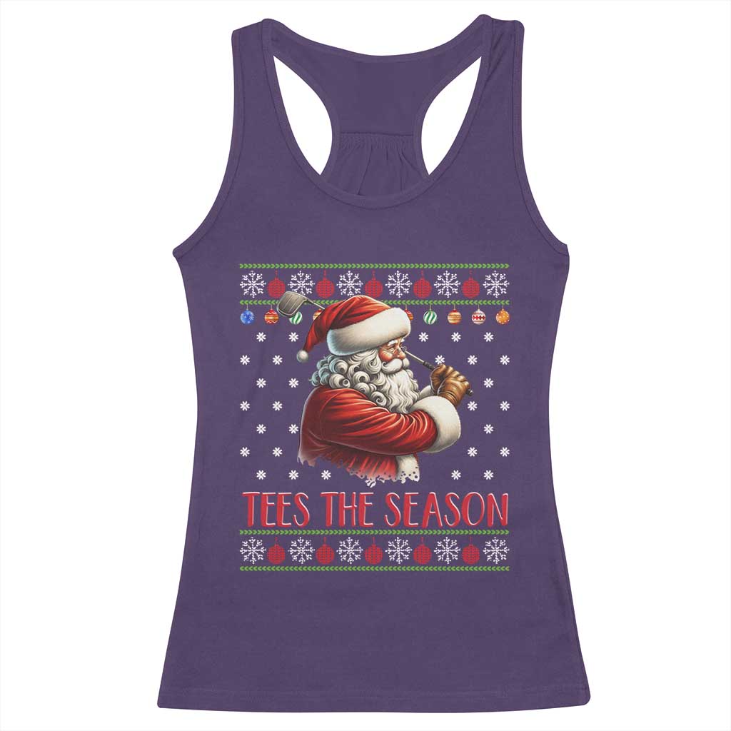 Funny Golf Holiday Gift Racerback Tank Top Tees The Season Ugly Sweater - Wonder Print Shop