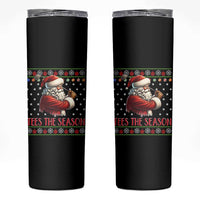 Funny Golf Holiday Gift Skinny Tumbler Tees The Season Ugly Sweater - Wonder Print Shop