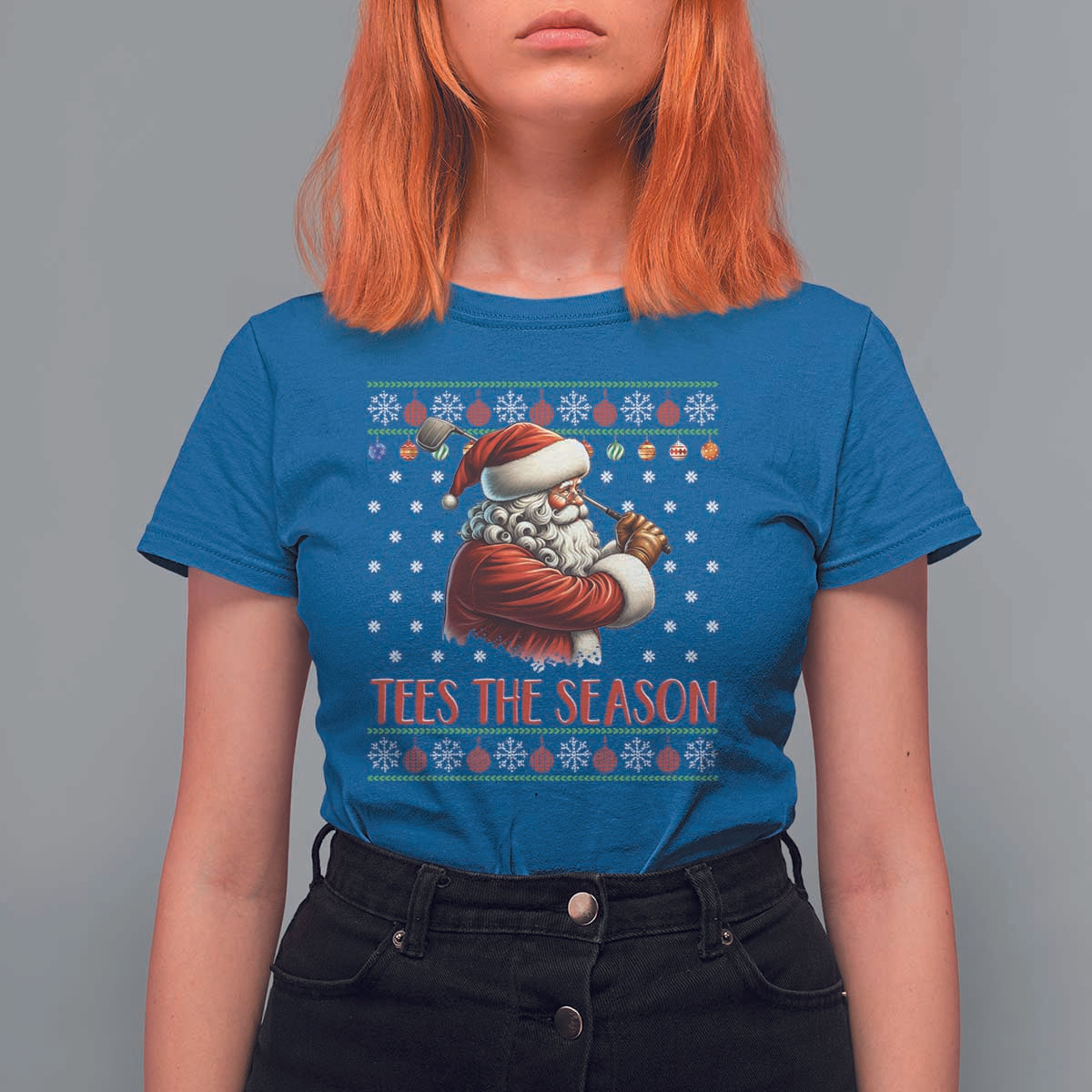 Funny Golf Holiday Gift T Shirt For Women Tees The Season Ugly Sweater - Wonder Print Shop