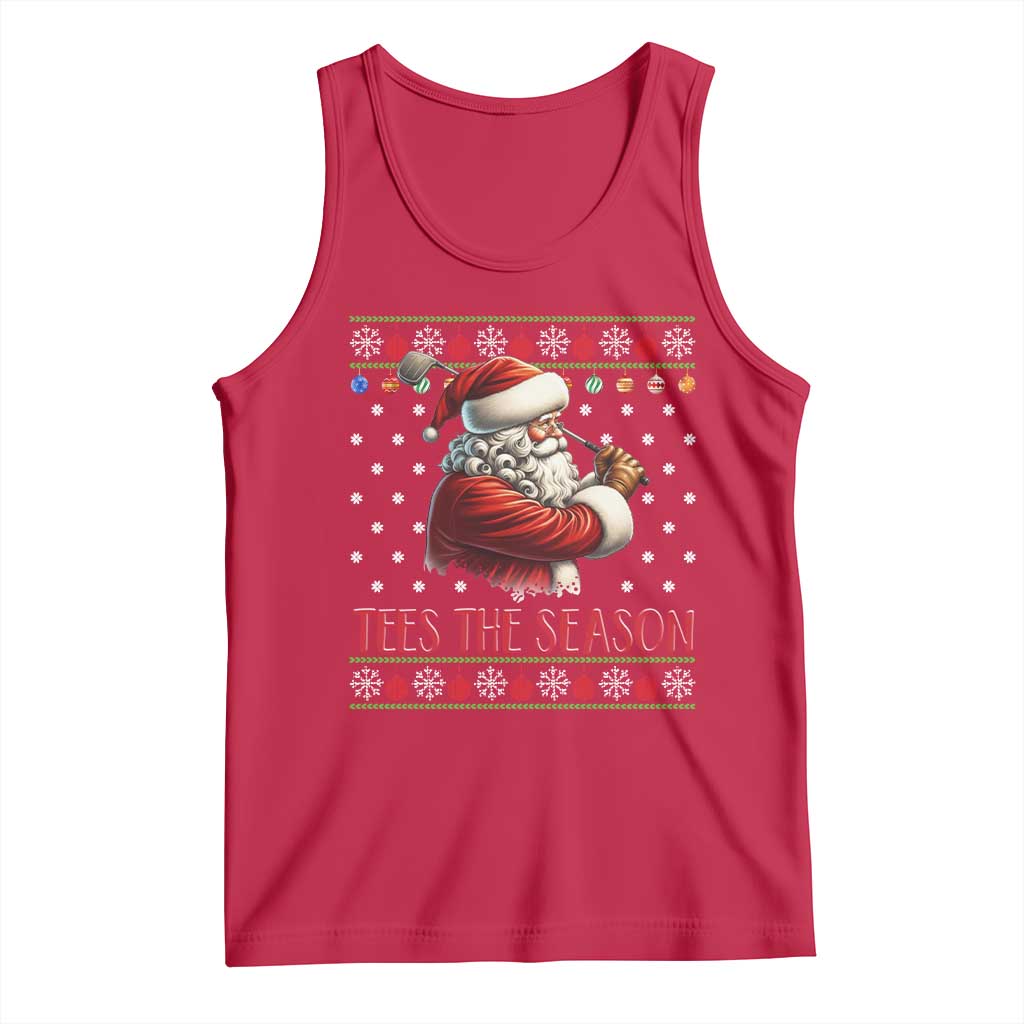 Funny Golf Holiday Gift Tank Top Tees The Season Ugly Sweater - Wonder Print Shop
