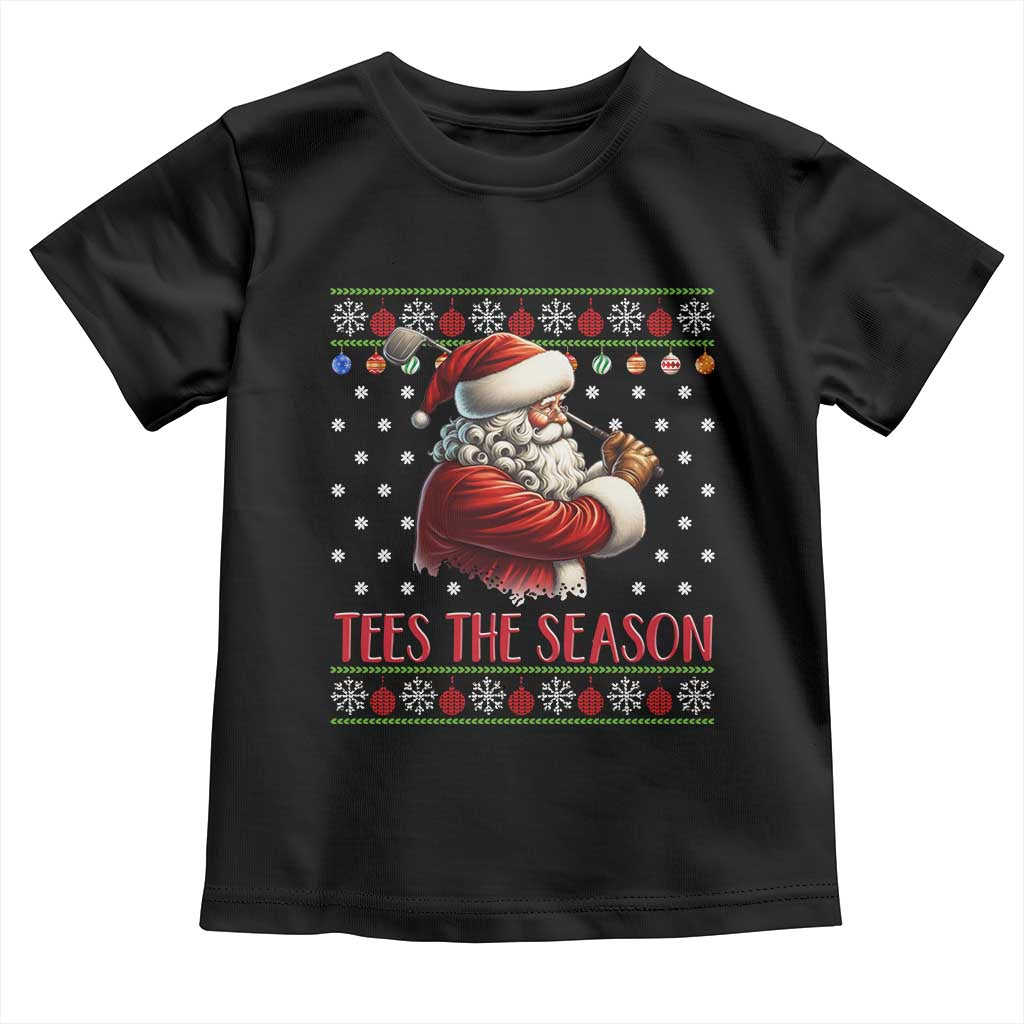 Funny Golf Holiday Gift Toddler T Shirt Tees The Season Ugly Sweater - Wonder Print Shop