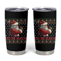 Funny Golf Holiday Gift Tumbler Cup Tees The Season Ugly Sweater - Wonder Print Shop