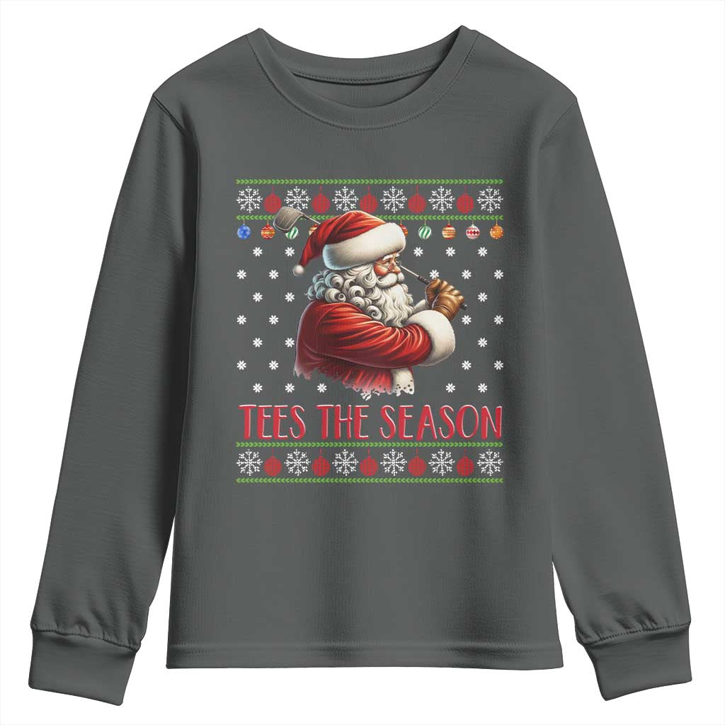 Funny Golf Holiday Gift Youth Sweatshirt Tees The Season Ugly Sweater - Wonder Print Shop