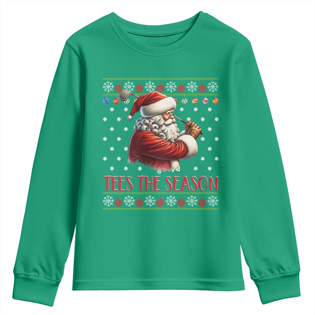 Funny Golf Holiday Gift Youth Sweatshirt Tees The Season Ugly Sweater - Wonder Print Shop