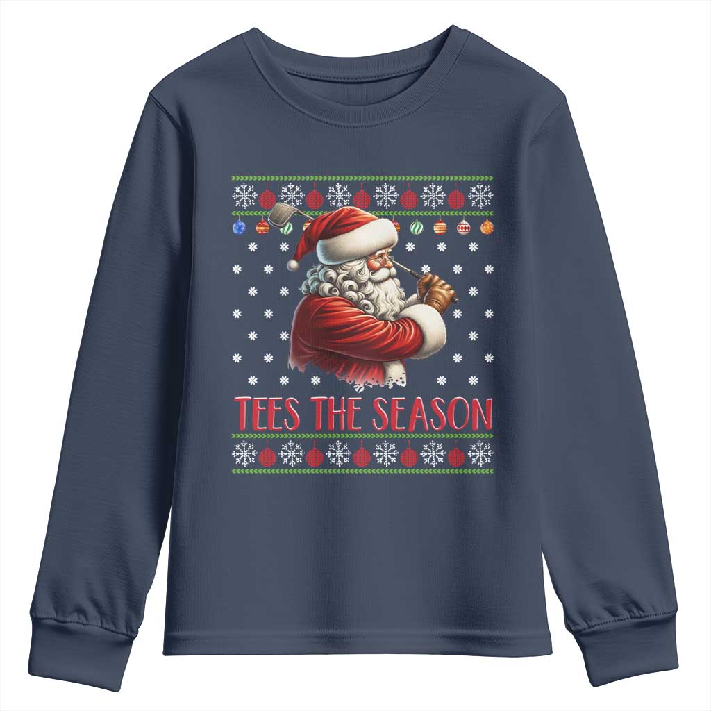Funny Golf Holiday Gift Youth Sweatshirt Tees The Season Ugly Sweater - Wonder Print Shop