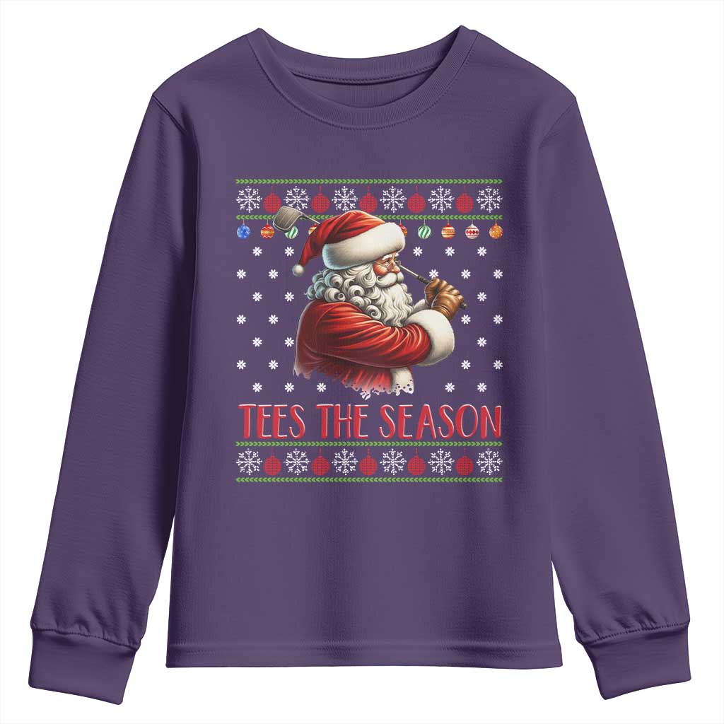 Funny Golf Holiday Gift Youth Sweatshirt Tees The Season Ugly Sweater - Wonder Print Shop