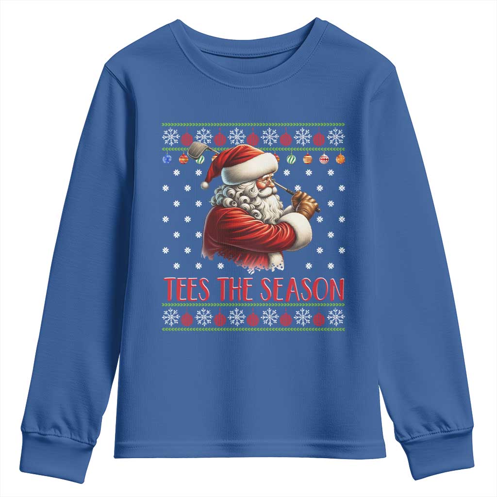 Funny Golf Holiday Gift Youth Sweatshirt Tees The Season Ugly Sweater - Wonder Print Shop