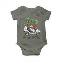 Funny Christmas Golf Baby Onesie Snowman Driving Golf Cart Merry Golfmas - Wonder Print Shop