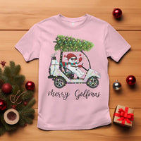 Funny Christmas Golf T Shirt Snowman Driving Golf Cart Merry Golfmas - Wonder Print Shop